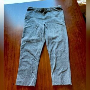 Grey Athletics DriWorks Leggings, length stops at the knee